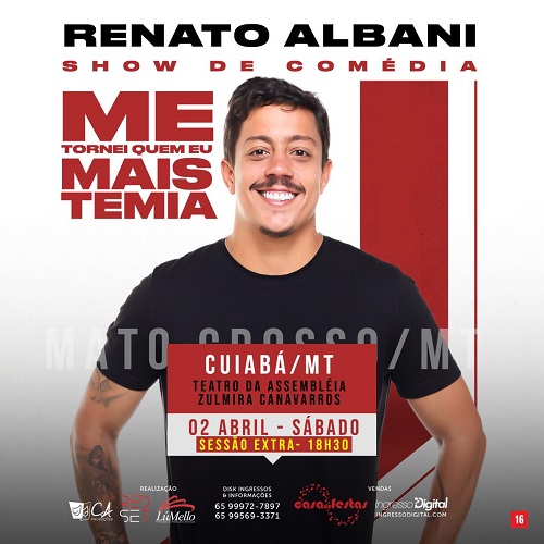 Stand up com Renato Albani neste sábado