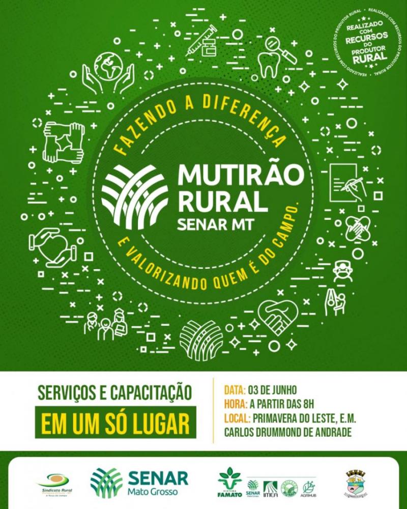 Prefeitura, Senar-MT e Sindicato Rural de Primavera do Leste realizam Mutirão Rural