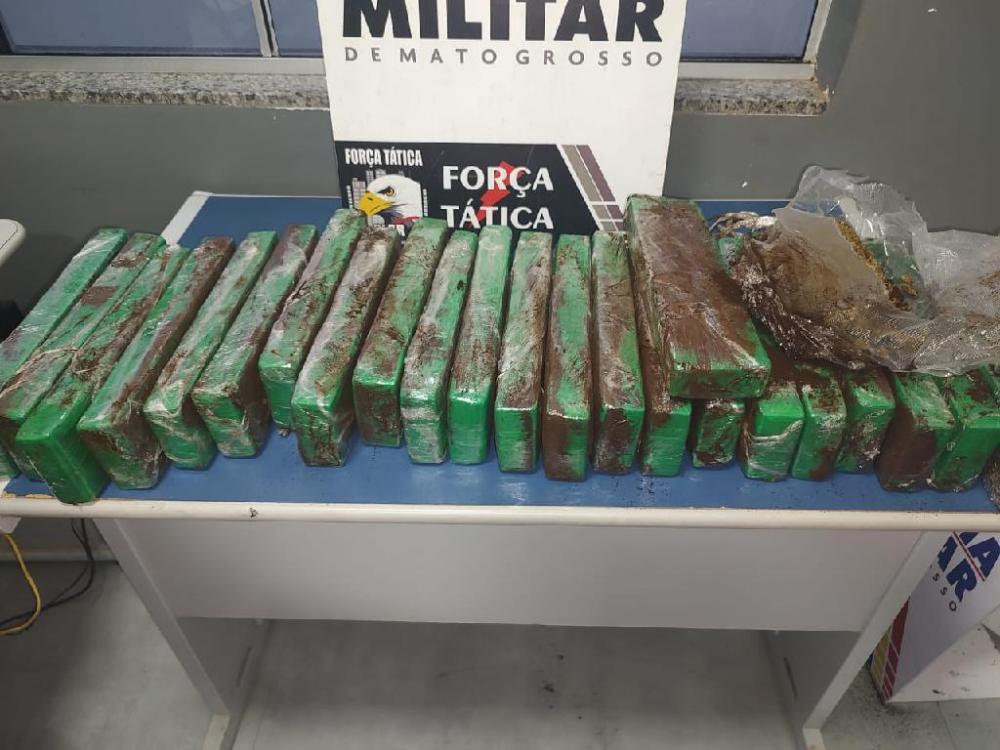 Três pessoas são presas e 30 quilos de drogas apreendidas na região Norte de MT