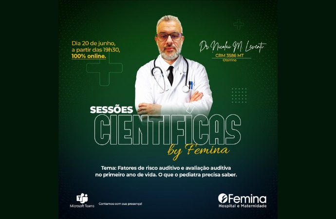 Sessão científica de junho aborda fatores de risco auditivo no primeiro ano de vida
