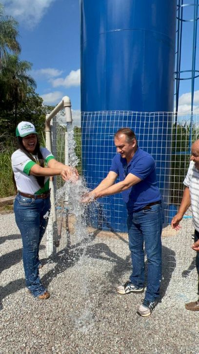 Wilson Santos entrega poço artesiano à comunidade de São Sebastião, em Leverger