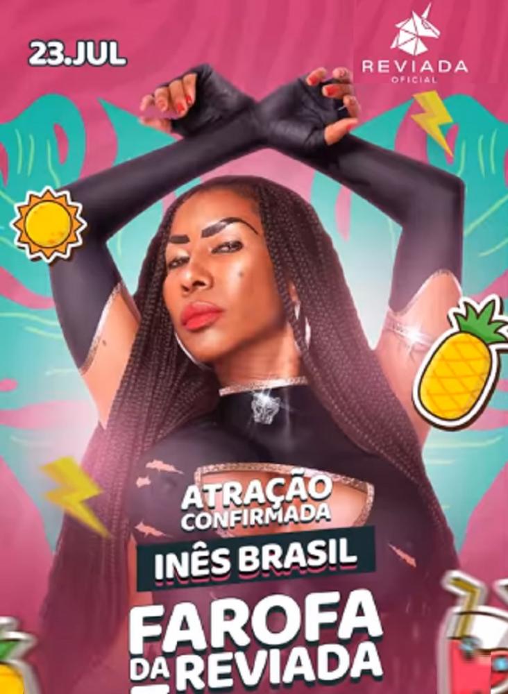 Inês Brasil confirmou 1300 pessoas na gaiola da Farofa da Reviada; veja o dress code e às atrações