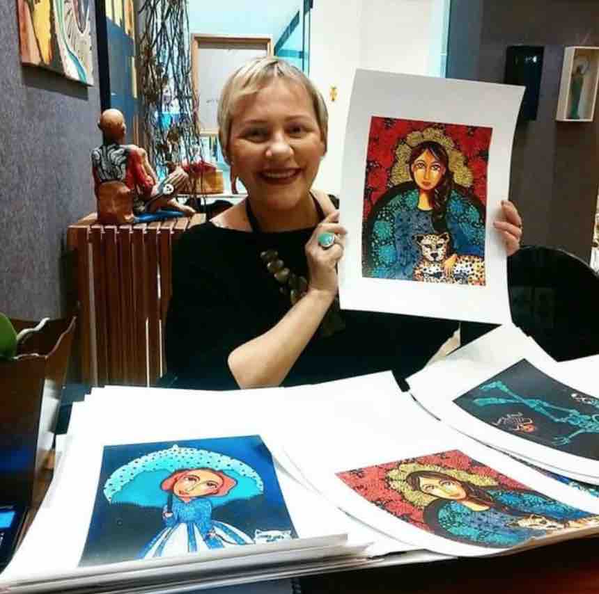 Campanha de gravuras da artista Capucine Picicaroli vai ajudar pacientes em tratamento de câncer