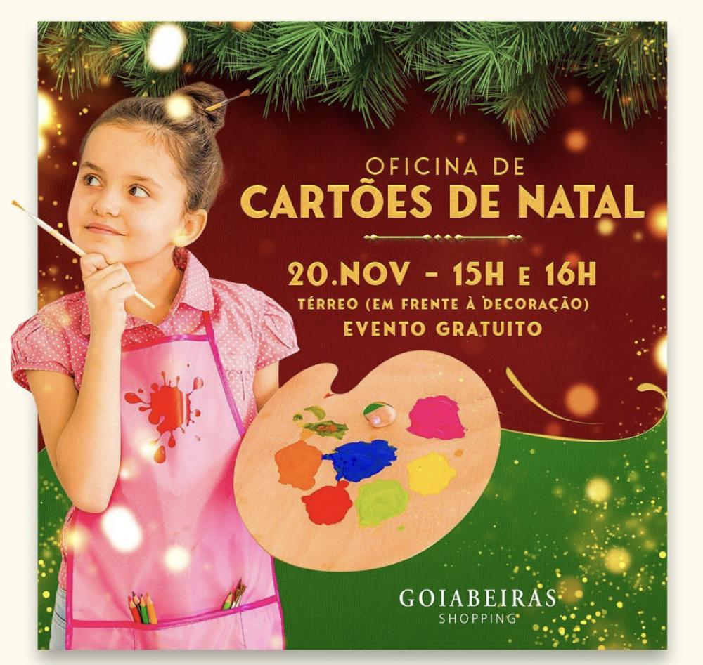 Fim de semana têm oficina de cartão natalino, visita ao Papai Noel e muita diversão no Goiabeiras