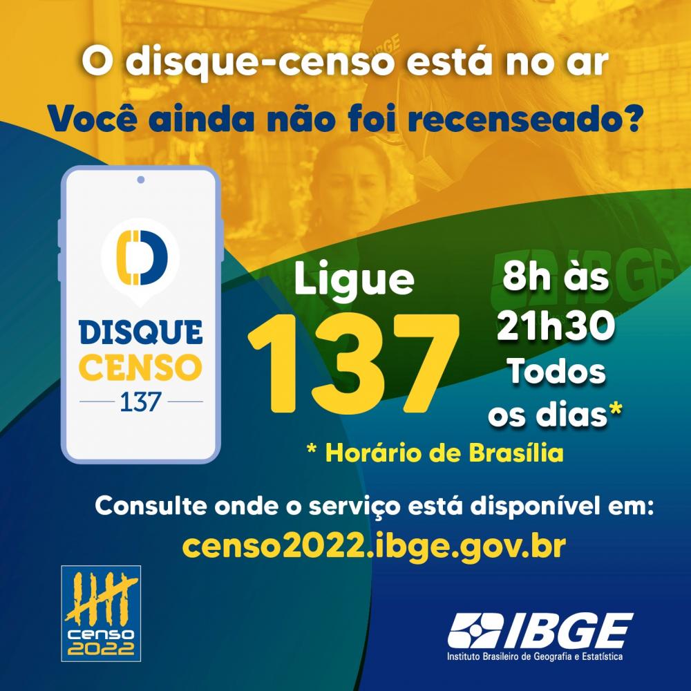 #DisqueCenso é liberado para quem ainda não foi recenseado em Primavera do Leste