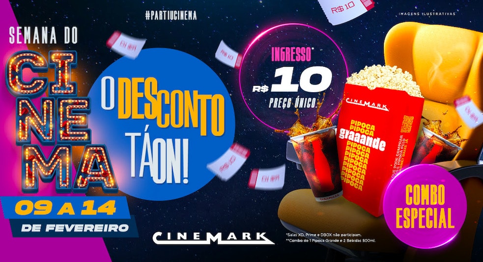 Cinemark Goiabeiras oferece ingressos a R$ 10 em todas as sessões