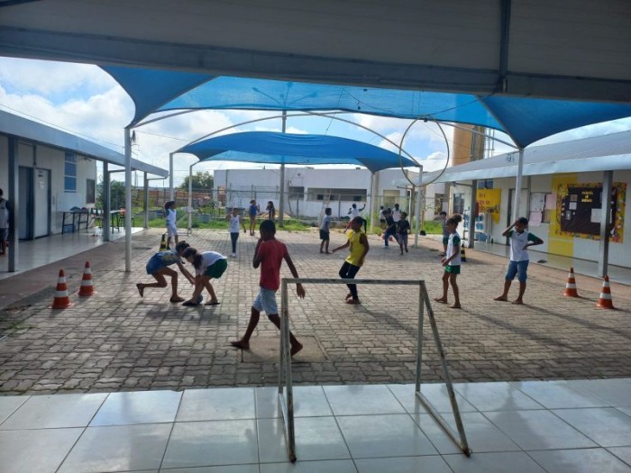 Estudantes do 4º Ano da EMEB Clóvis Hugueney Neto participam nesta quarta-feira (3) de evento esportivo