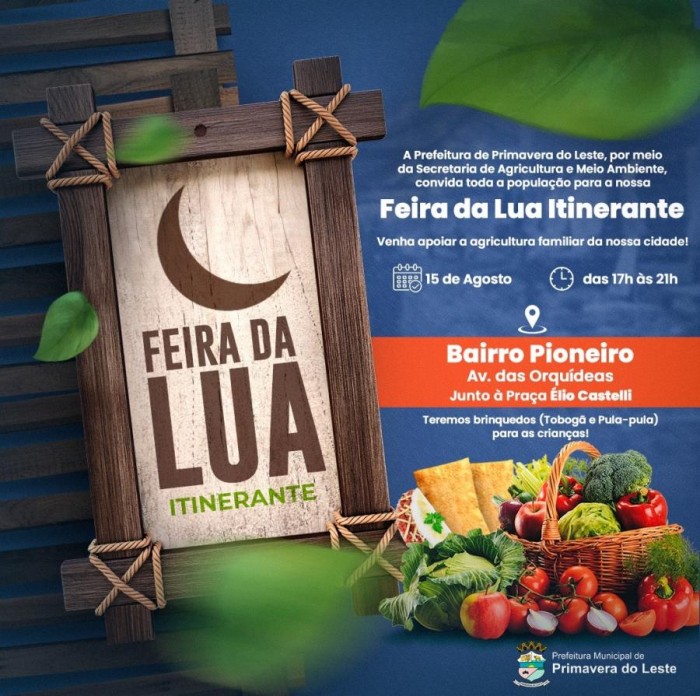 Feira da Lua valoriza agricultura familiar e leva seus produtos frescos ao bairro Pioneiro
