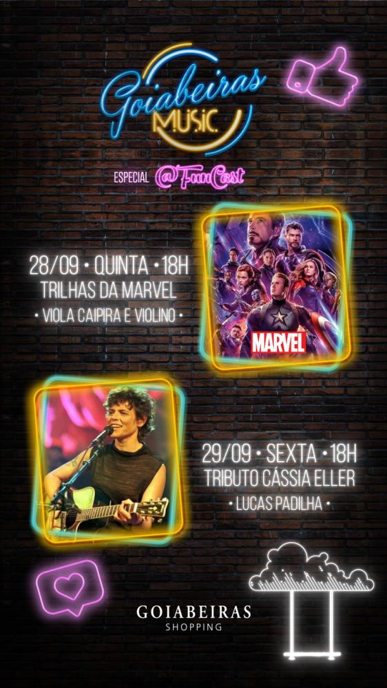 Tributo à Cássia Eller e trilhas sonoras da Marvel são destaques no ‘Goiabeiras Music’