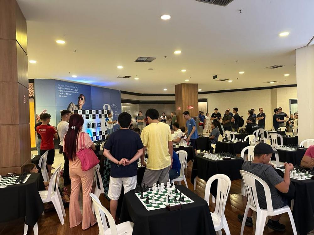 Torneio de Xadrez Rápido acontece neste sábado (16) no Goiabeiras Shopping