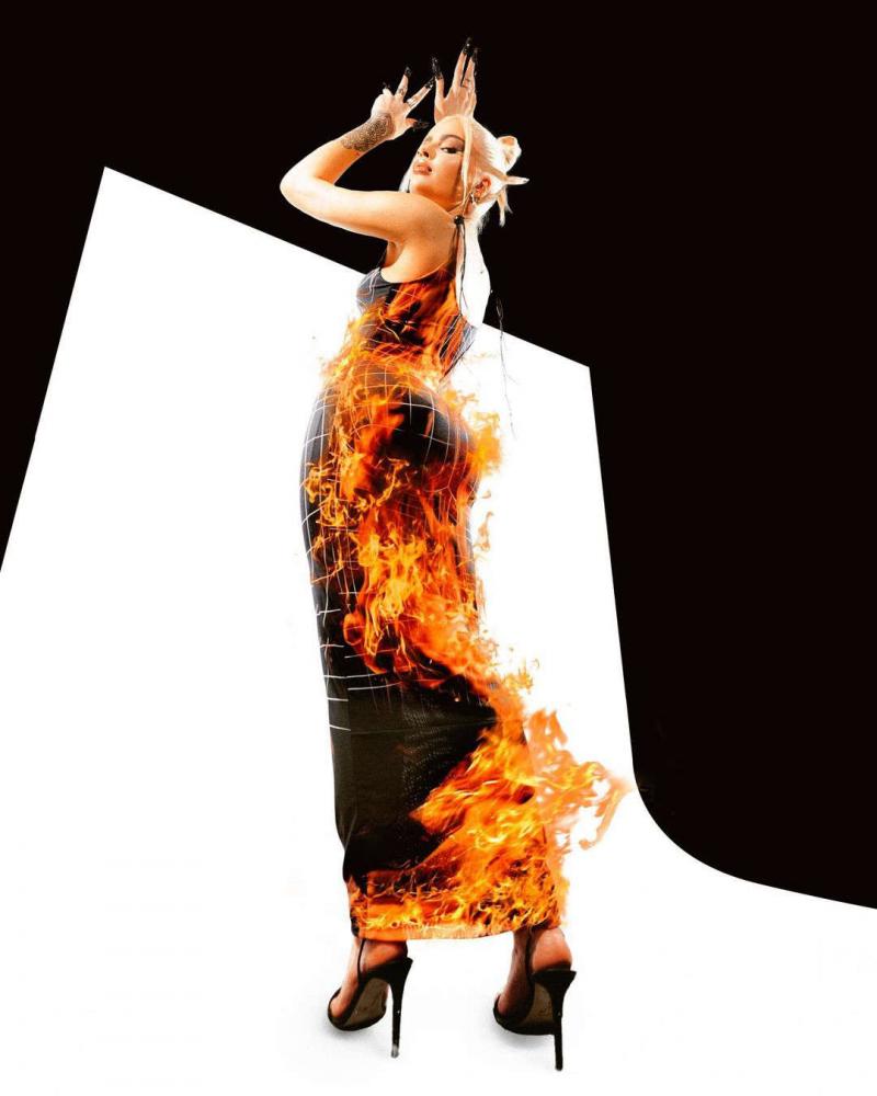 Em chamas! Luísa Sonza usa vestido 'pegando fogo' e rouba a cena no MTV 