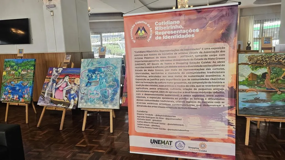 Exposição coletiva apresenta o cotidiano ribeirinho no Cine Teatro Cuiabá