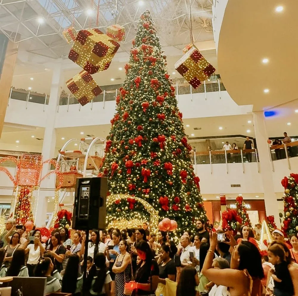 Decoração de Natal do Goiabeiras Shopping encanta público de todas as idades