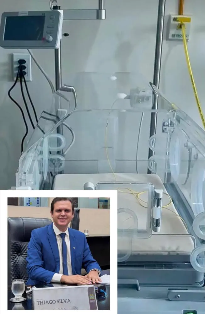 Deputado Thiago Silva viabiliza incubadora para atendimento neonatal em Mirassol D’Oeste