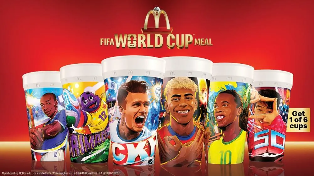 McDonald’s entra no clima da Copa do Mundo da FIFA 26™ com McOferta especial e copos exclusivos de ícones do futebol