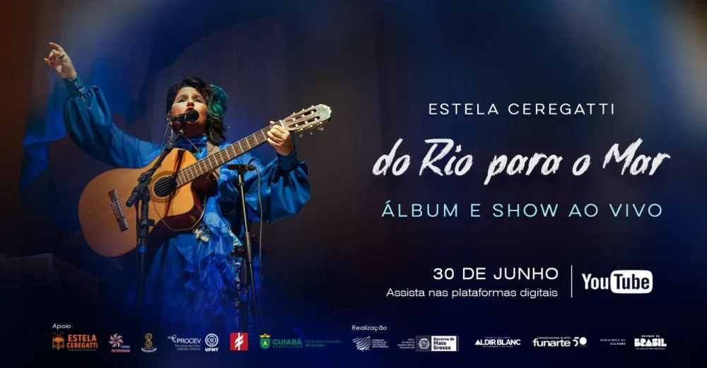 Cantora Estela Ceregatti lança álbum e show ao vivo “Do Rio para o Mar” no dia 30 de junho