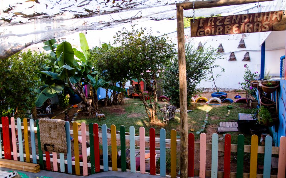 Mini fazenda conecta crianças ao meio ambiente em Colônia de Férias, em Cuiabá