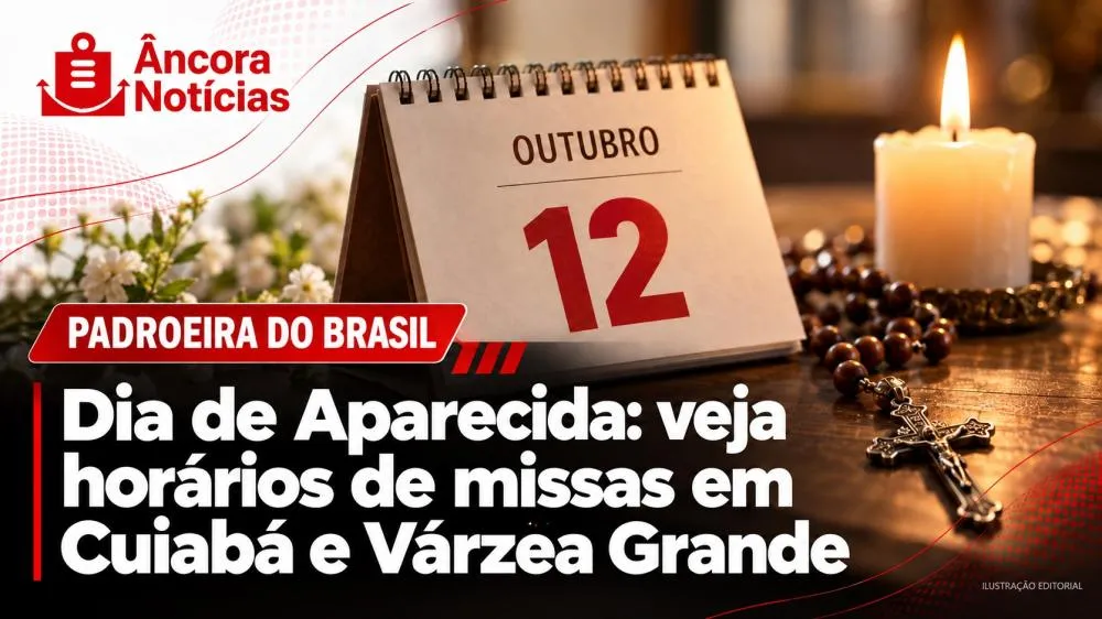 Dia de Aparecida: veja horários de missas em Cuiabá e Várzea Grande
