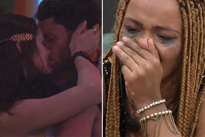 Natália vê Lucas beijando Eslovênia, surta e quase sai do programa