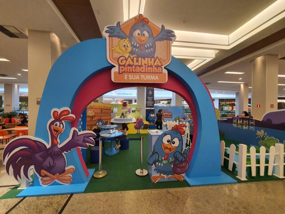 Parque da Galinha Pintadinha e Sua Turma chega ao Pantanal Shopping