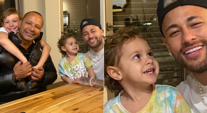 Filho de Carol Dantas, ex de Neymar, fica encantado pelo craque: 'Está fissurado no tio'