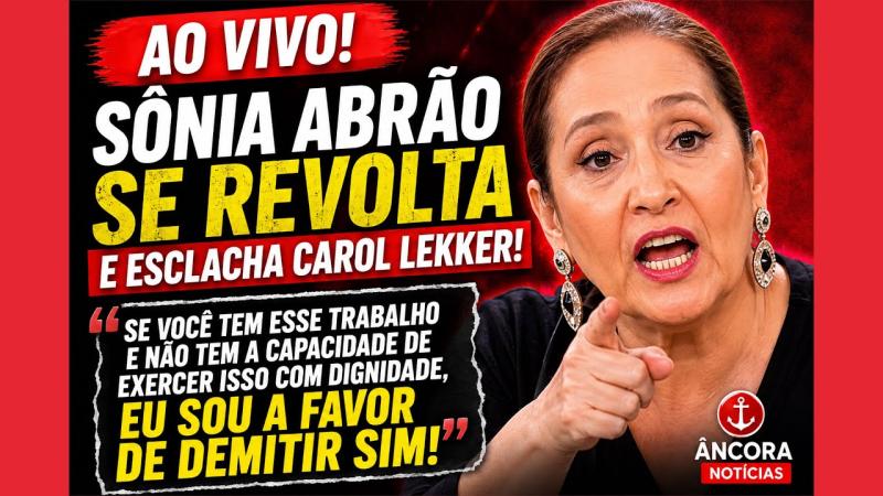 Sônia Abrão perde a paciência e detona Carol Lekker ao vivo: “Sou a favor de demitir!”